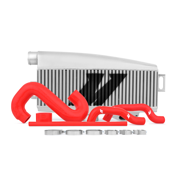 Mishimoto — Mishimoto Subaru 02-07 WRX/04-07 STi Top-Mount Intercooler Kit - Powder Coated Silver & Red Hoses - view 23
